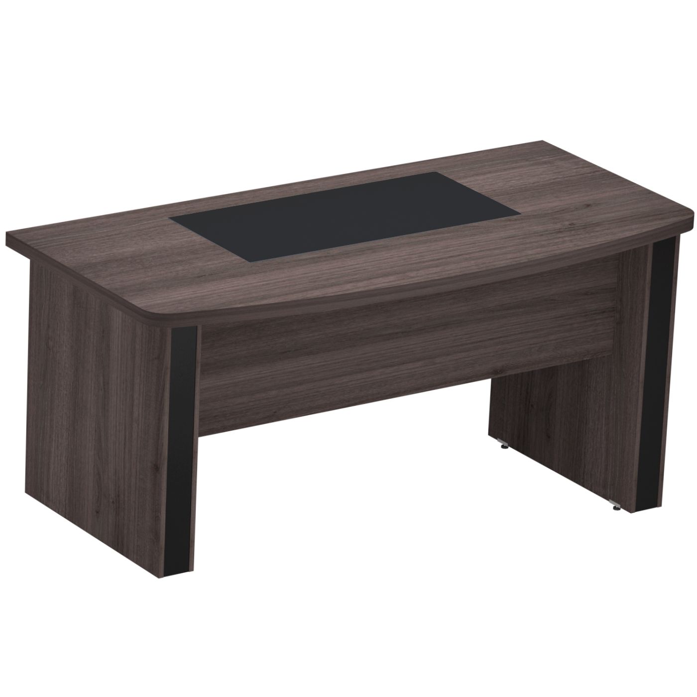 Mesa Diretor Curve Gold Glass 1800